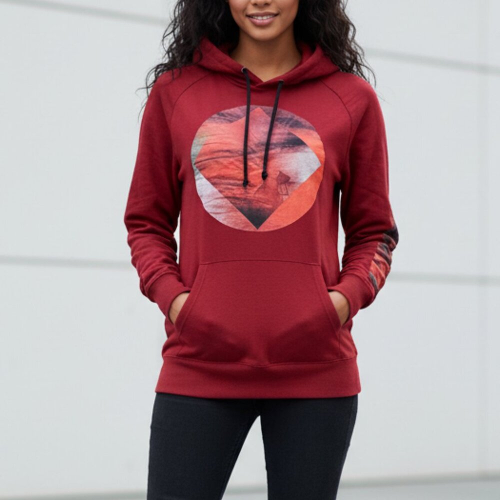 American Eagle Outfitters Lightweight Sweatshirt Hoodie Burgundy Size L